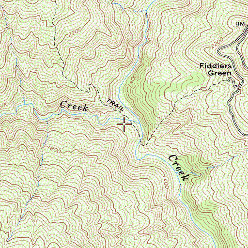 Topographic Map of Shepherd Creek, CA