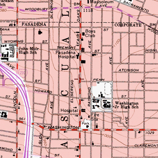 Topographic Map of Impact Drug Treatment Center, CA