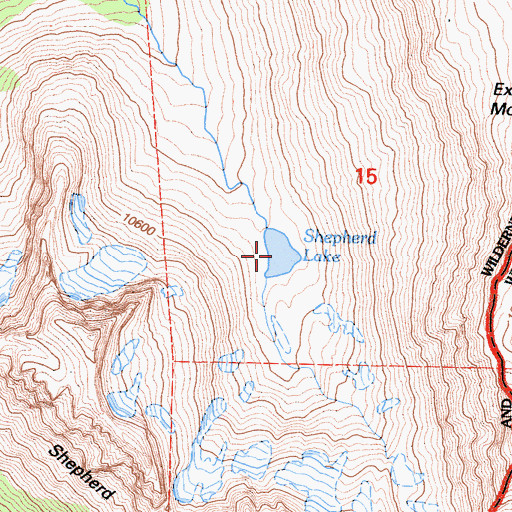 Topographic Map of Shepherd Lake, CA