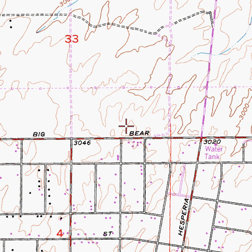 Topographic Map of Desert Valley Hospital, CA