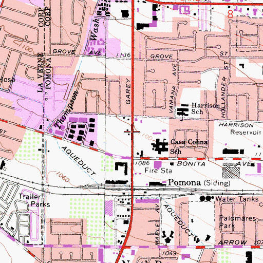 Topographic Map of Casa Colina Hospital and Centers for Healthcare, CA