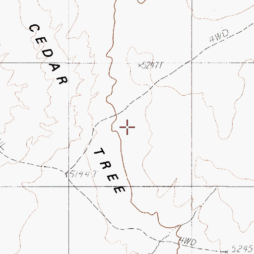 Topographic Map of Cedar Tree Bench, AZ