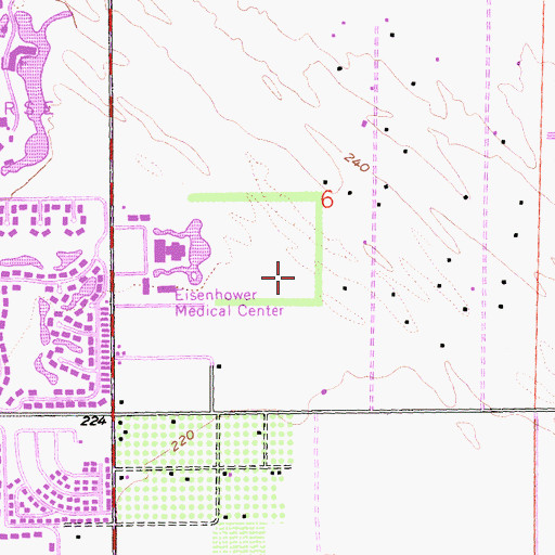 Topographic Map of Betty Ford Center, CA