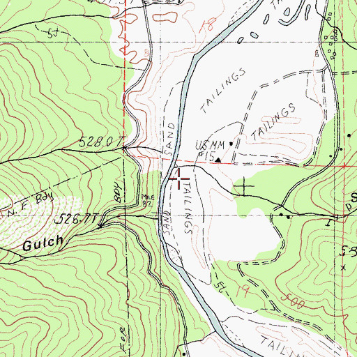 Topographic Map of Sheridan Creek, CA