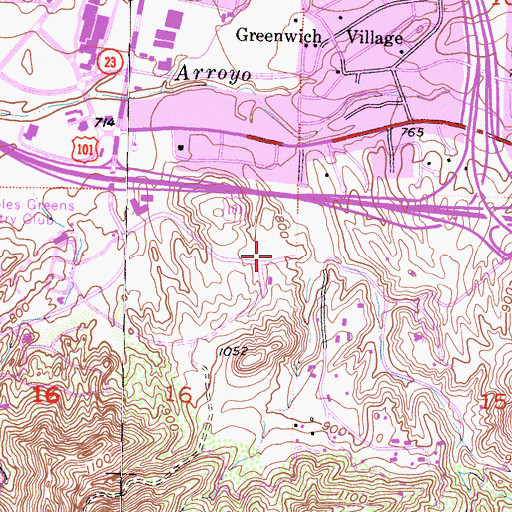Topographic Map of Thousand Oaks Surgical Hospital, CA