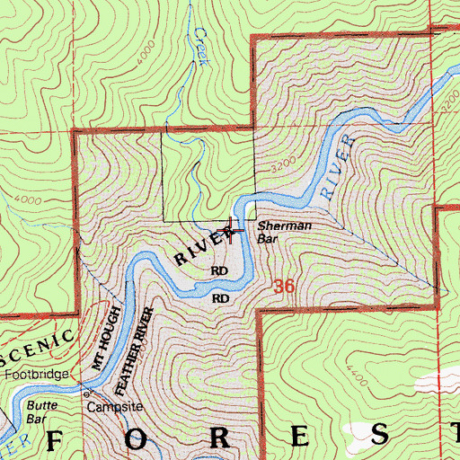 Topographic Map of Sherman Bar, CA