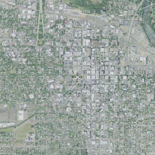 Aerial/Satellite Image of Eugene Main Library, OR