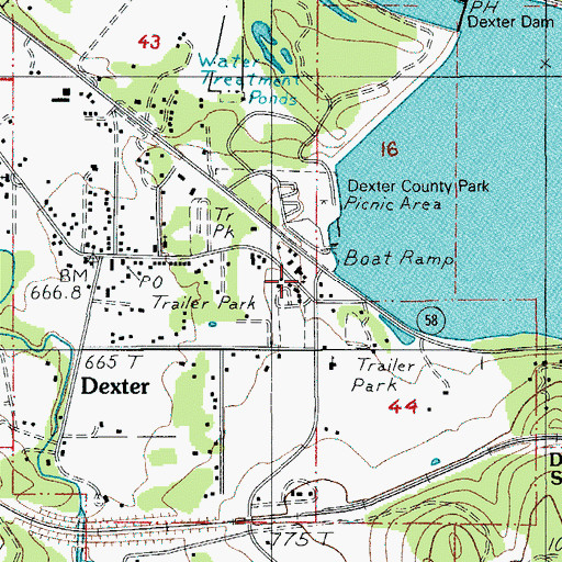 Topographic Map of Cascade Foothills Library, OR