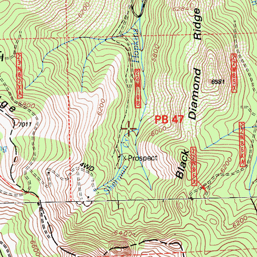 Topographic Map of Sherman Creek, CA