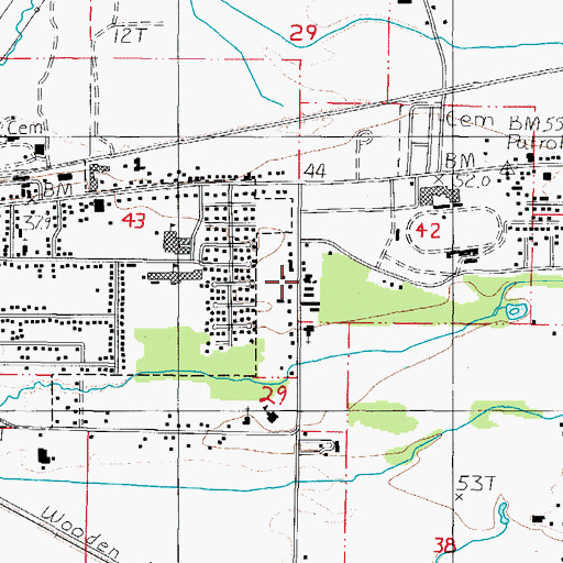 Topographic Map of Tillamook County Central Public Works, OR