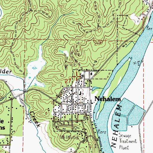 Topographic Map of Tillamook County North District Public Works, OR