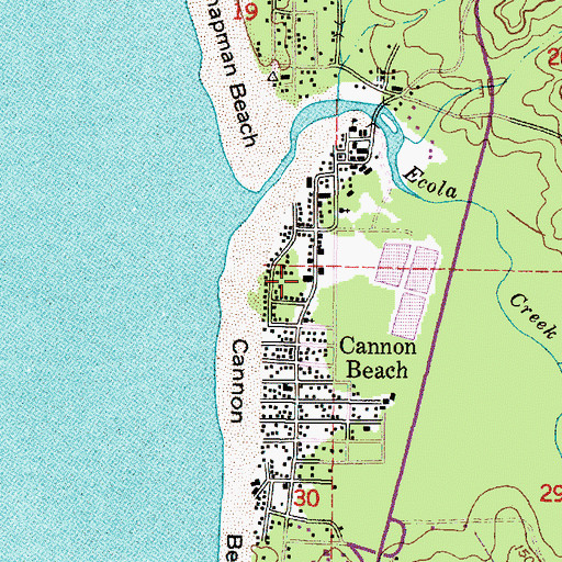 Topographic Map of Coaster Theatre, OR