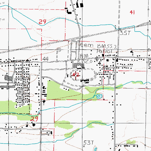 Topographic Map of Tillamook County Fairgrounds Racetrack, OR