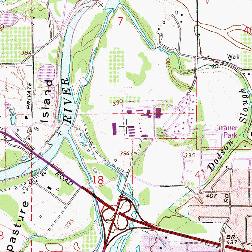 Topographic Map of Lane County Public Works Shop Zone 1, OR