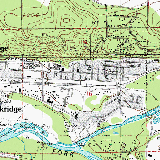 Topographic Map of Oakridge Pioneer Museum, OR