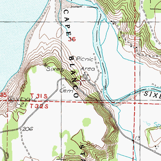 Topographic Map of Historic Patrick Hughes House, OR