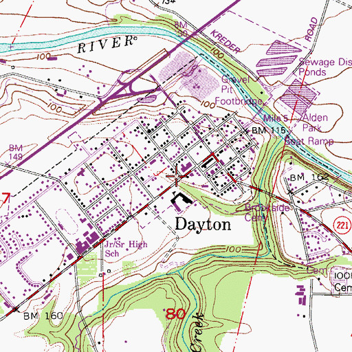 Topographic Map of Mary Gilkey City Public Library, OR