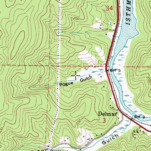 Topographic Map of Coos Bay Speedway, OR