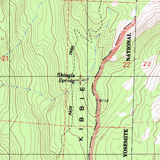 Topographic Map of Shingle Spring, CA