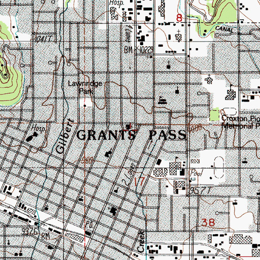 Topographic Map of One Eleven Evelyn Theatre, OR