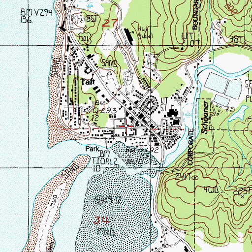 Topographic Map of North Lincoln County Historical Museum, OR