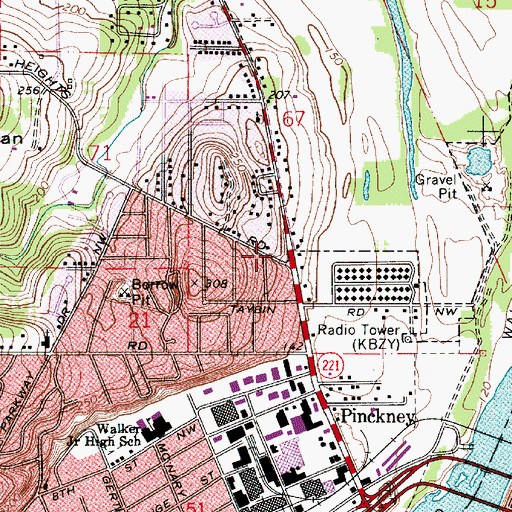 Topographic Map of American Red Cross Willamette Chapter Headquarters, OR