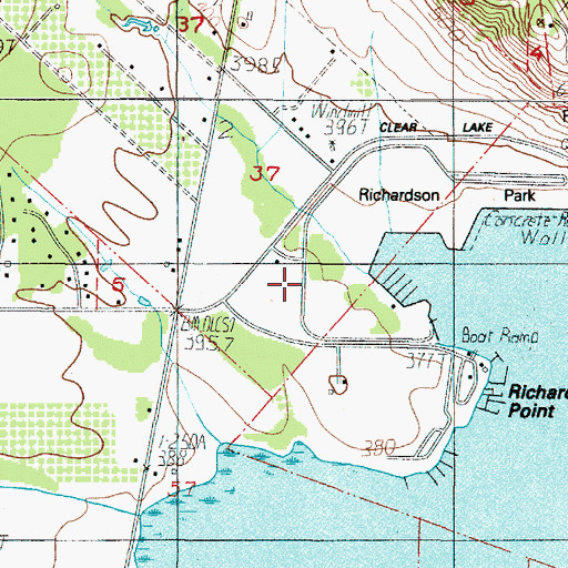 Topographic Map of Lane County Public Works Shop Zone 4, OR