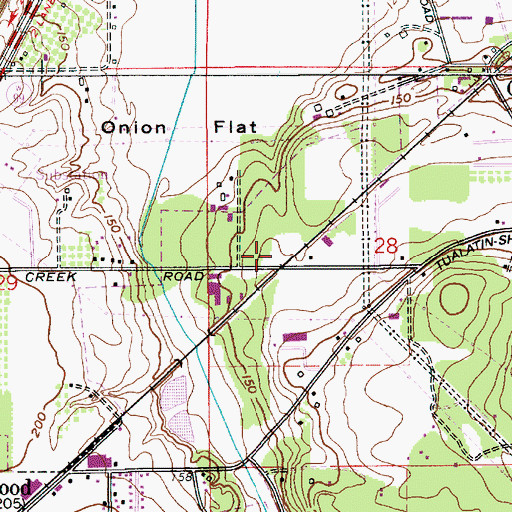 Topographic Map of Department of Motor Vehicles Sherwood, OR