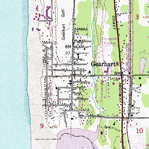 Topographic Map of Gearhart City Hall, OR