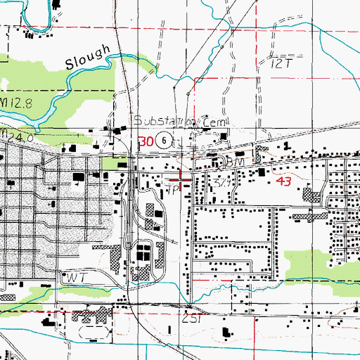 Topographic Map of Department of Motor Vehicles Tillamook, OR