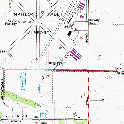 Topographic Map of Oregon Air and Space Museum, OR