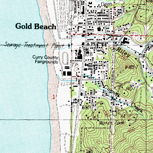 Topographic Map of Curry Historical Society Museum, OR
