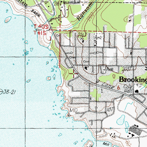 Topographic Map of Performing Arts Center and Community Theatre, OR