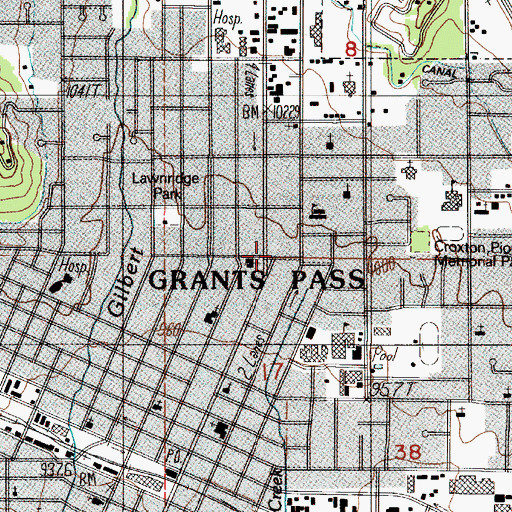 Topographic Map of Barnstormers Theatre, OR