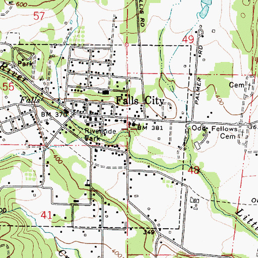 Topographic Map of Wagner Community Library, OR