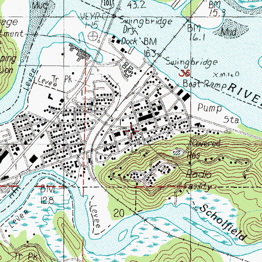 Topographic Map of Reedsport Municipal Court, OR