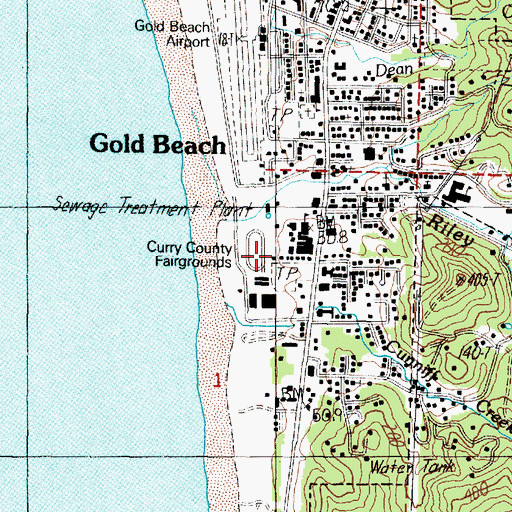 Topographic Map of Curry County Fairgrounds Outdoor Stage, OR