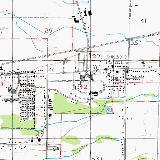Topographic Map of Tillamook County Fairgrounds Outdoor Stage, OR