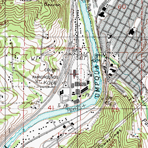 Topographic Map of Douglas County Speedway, OR