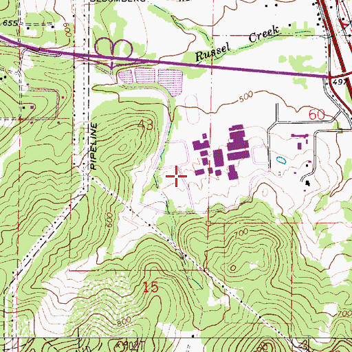 Topographic Map of Lane Community College Center for Meeting and Learning, OR