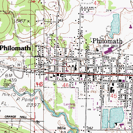 Topographic Map of Benton County Historical Museum, OR