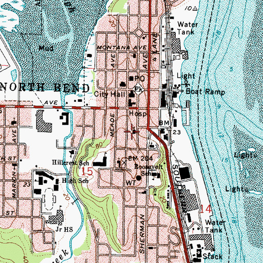 Topographic Map of Little Theatre on the Bay, OR