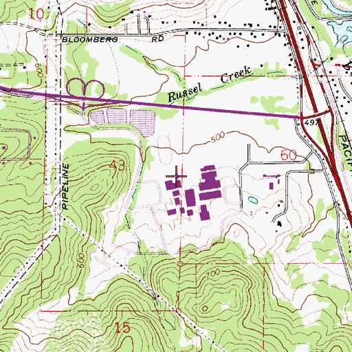 Topographic Map of Lane Community College Performance Hall, OR