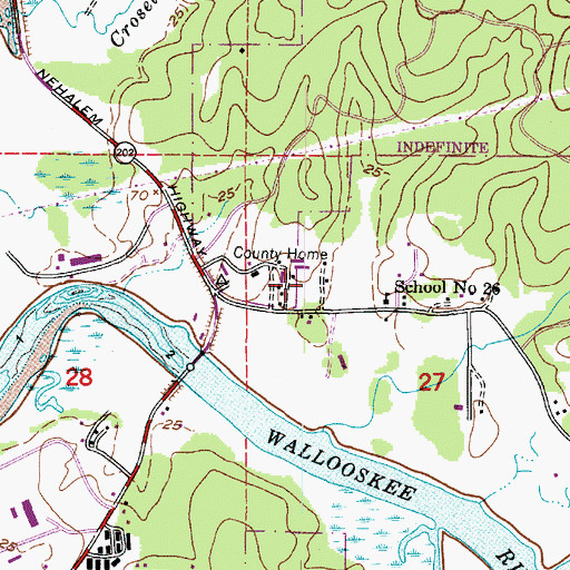 Topographic Map of Clatsop County Fairgrounds, OR