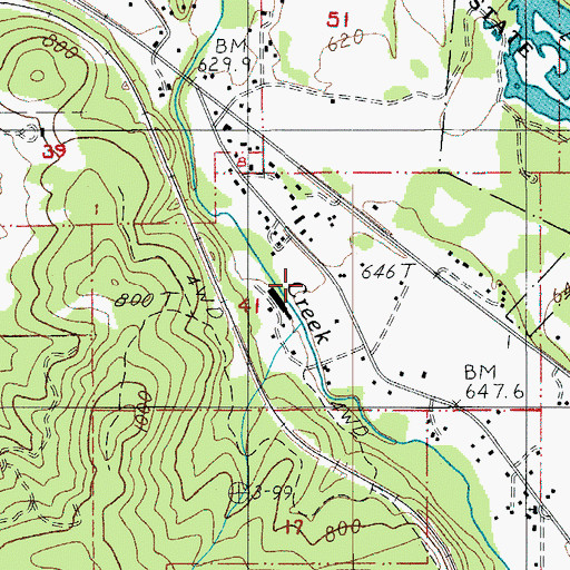 Topographic Map of Lane County Public Works Shop Zone 3, OR