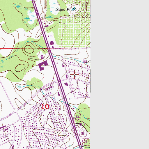 Topographic Map of Highlands County Emergency Medical Services Sebring Ridge, FL
