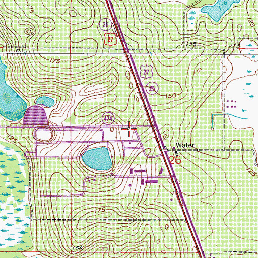 Topographic Map of Lake Emergency Medical Services Station 331, FL