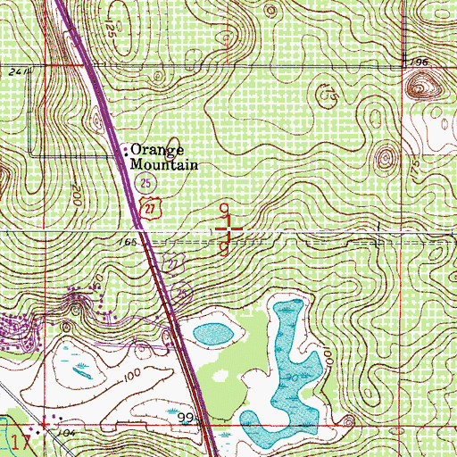 Topographic Map of Lake Emergency Medical Services Station 361, FL