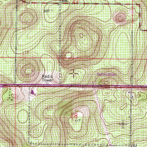 Topographic Map of Lake Emergency Medical Services Station 321, FL
