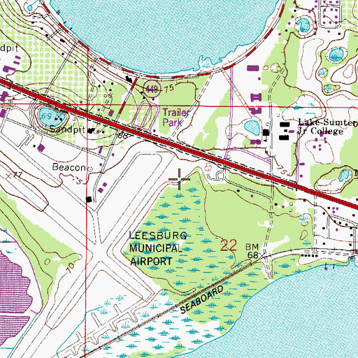 Topographic Map of Lake Emergency Medical Services Station 241, FL
